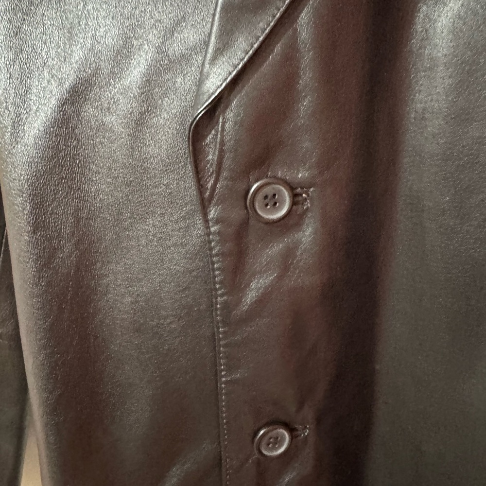 KS Men's Black Leather Jacket Size XL perfect condition - Picture 6 of 7
